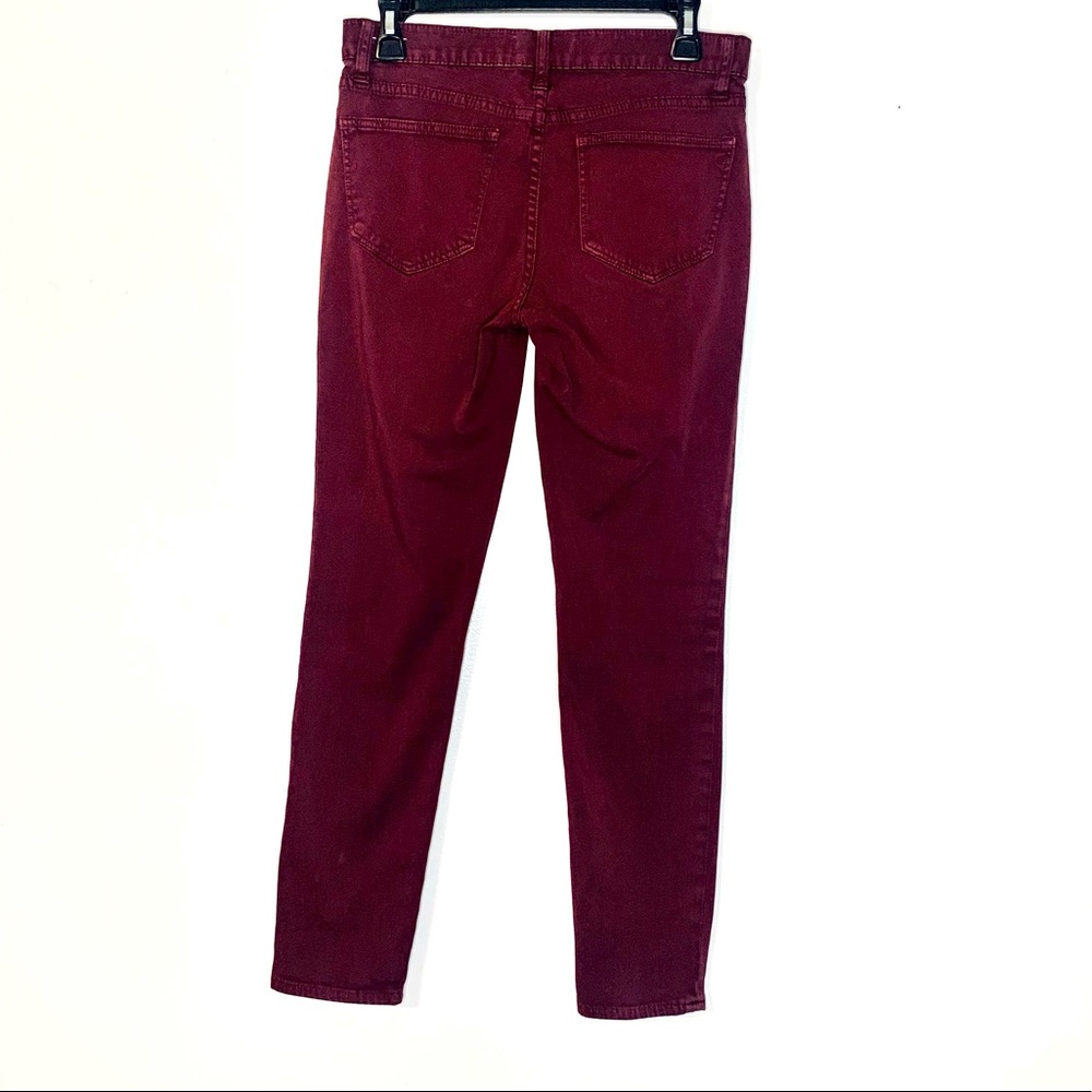 Madewell Skinny Skinny Burgundy Jeans Size 28 - Picture 3 of 14